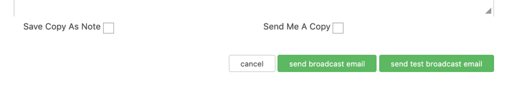 broadcast email send options