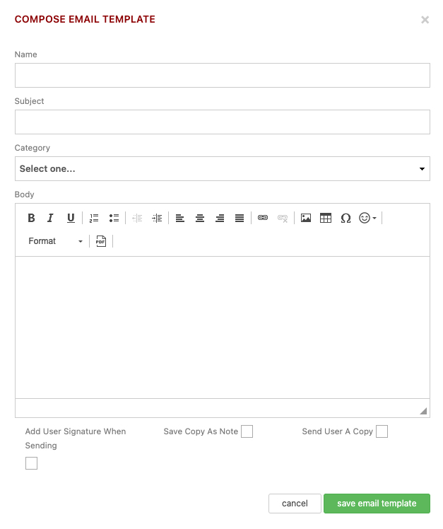 compose email template