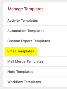 select email templates