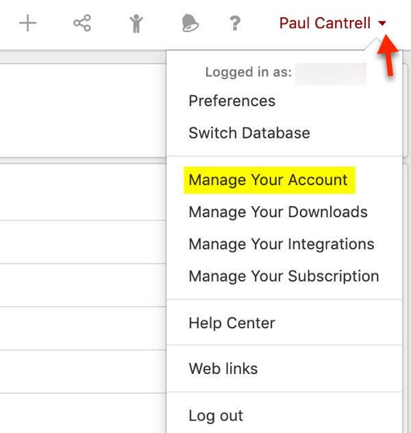 manage your account selection