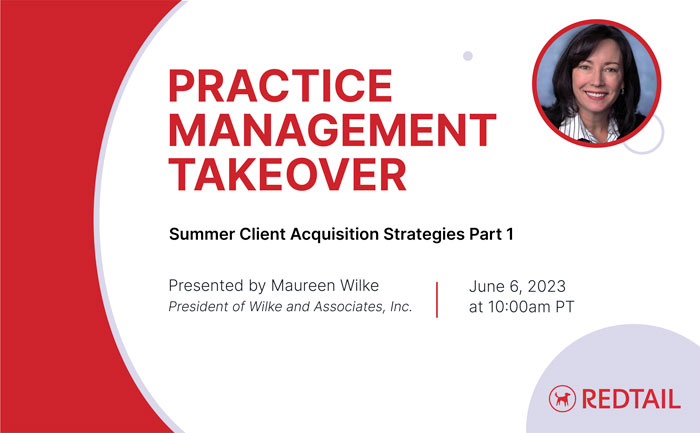Practice Management Takeover webinar with Maureen Wilke